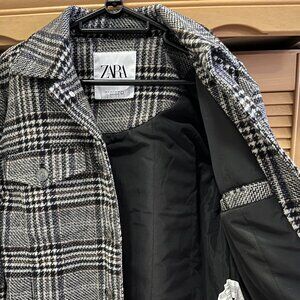 Zara Black and White Plaid Jacket - size S